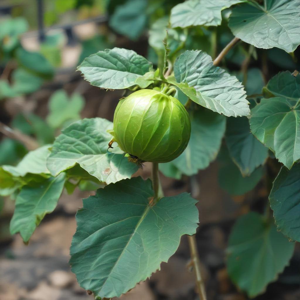 Tomatillo Seeds - Toma Verde Tomatillo Growing In Vegetable Garden 