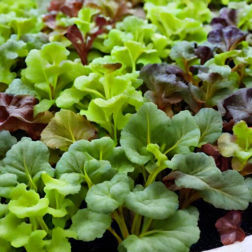 Lettuce Seeds – Mixed Greens – Gourmet Mixture Garden Seeds From Back Home Seed. Close Up Of Lettuce Growing In Garden