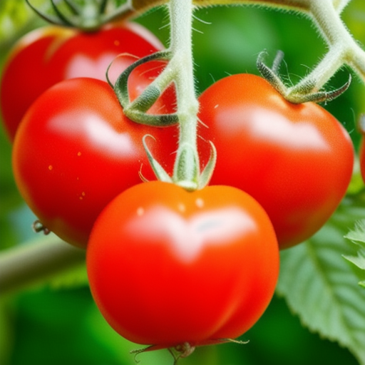 Tomato Seeds - Large Red Cherry Tomatoes Growing On A Vine in A Vegetable Garden