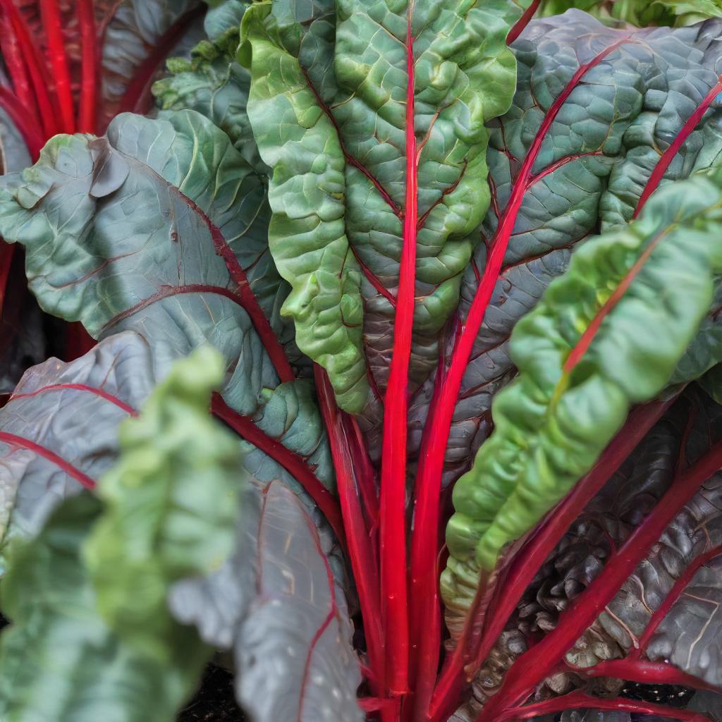 Swiss Chard Ruby Red Harvest From Garden